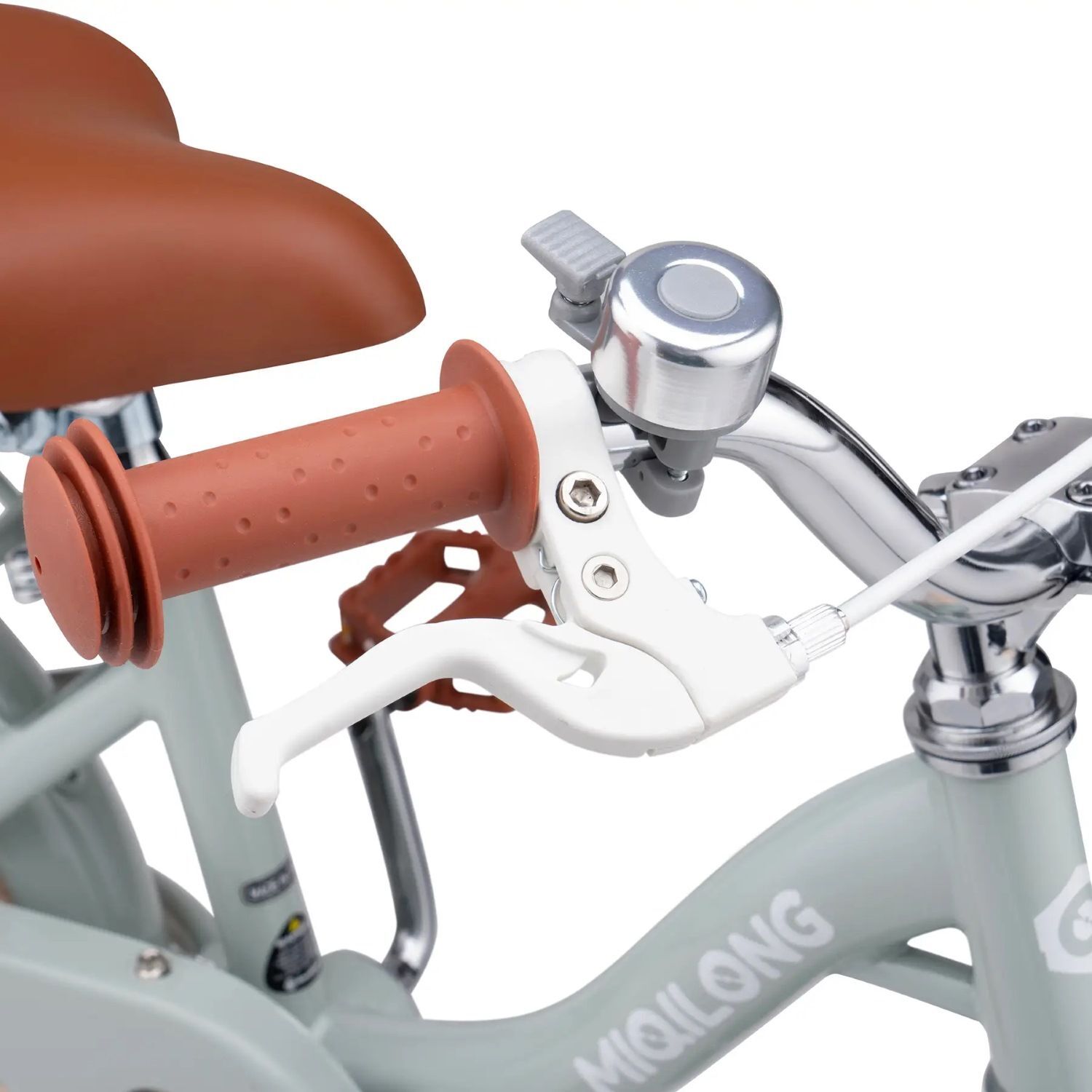 Детский велосипед Miqilong LS 12" оливковый фото 9