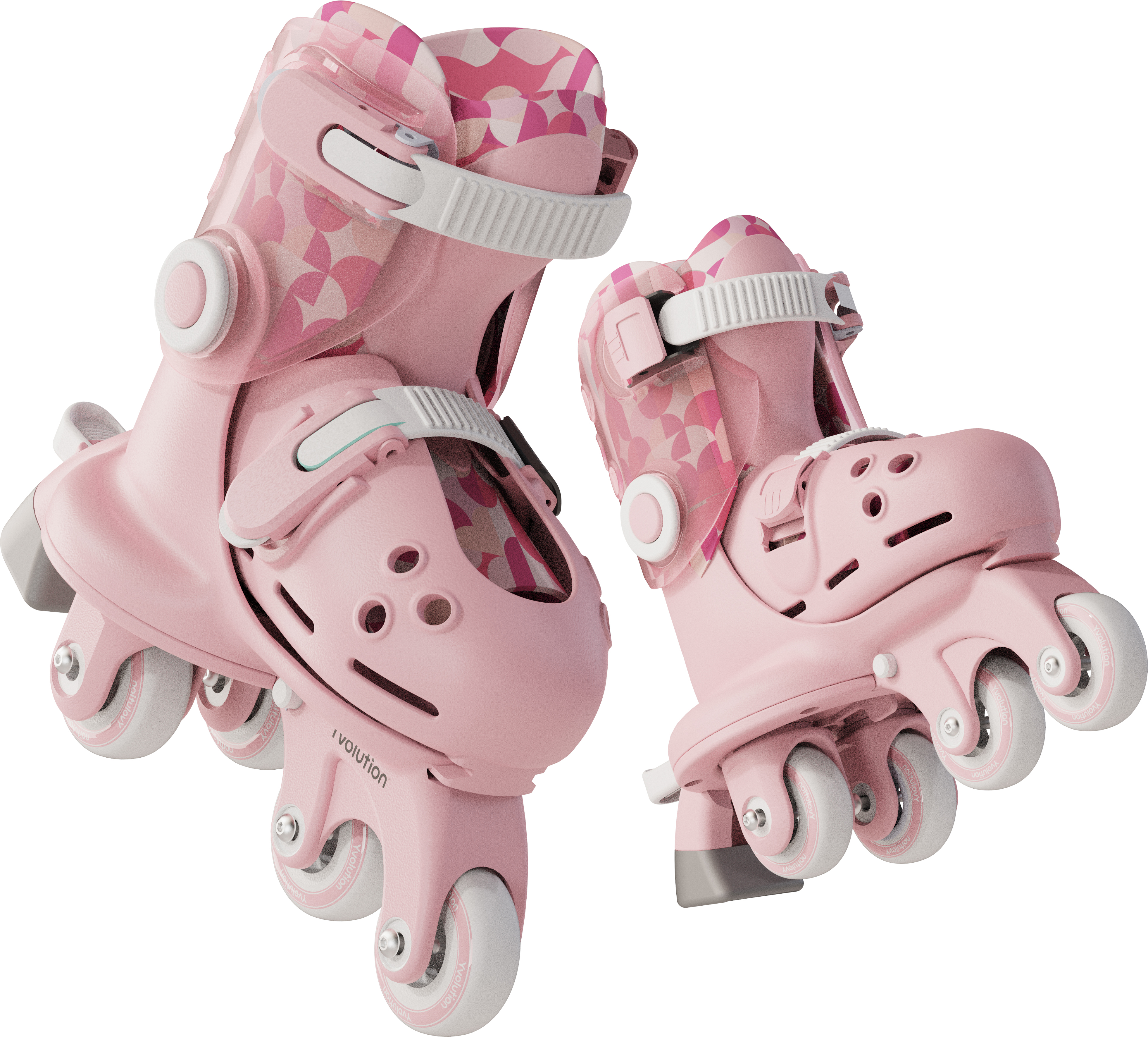 Роликовые коньки Yvolution Twista, размер 30-34, розовый фото 8