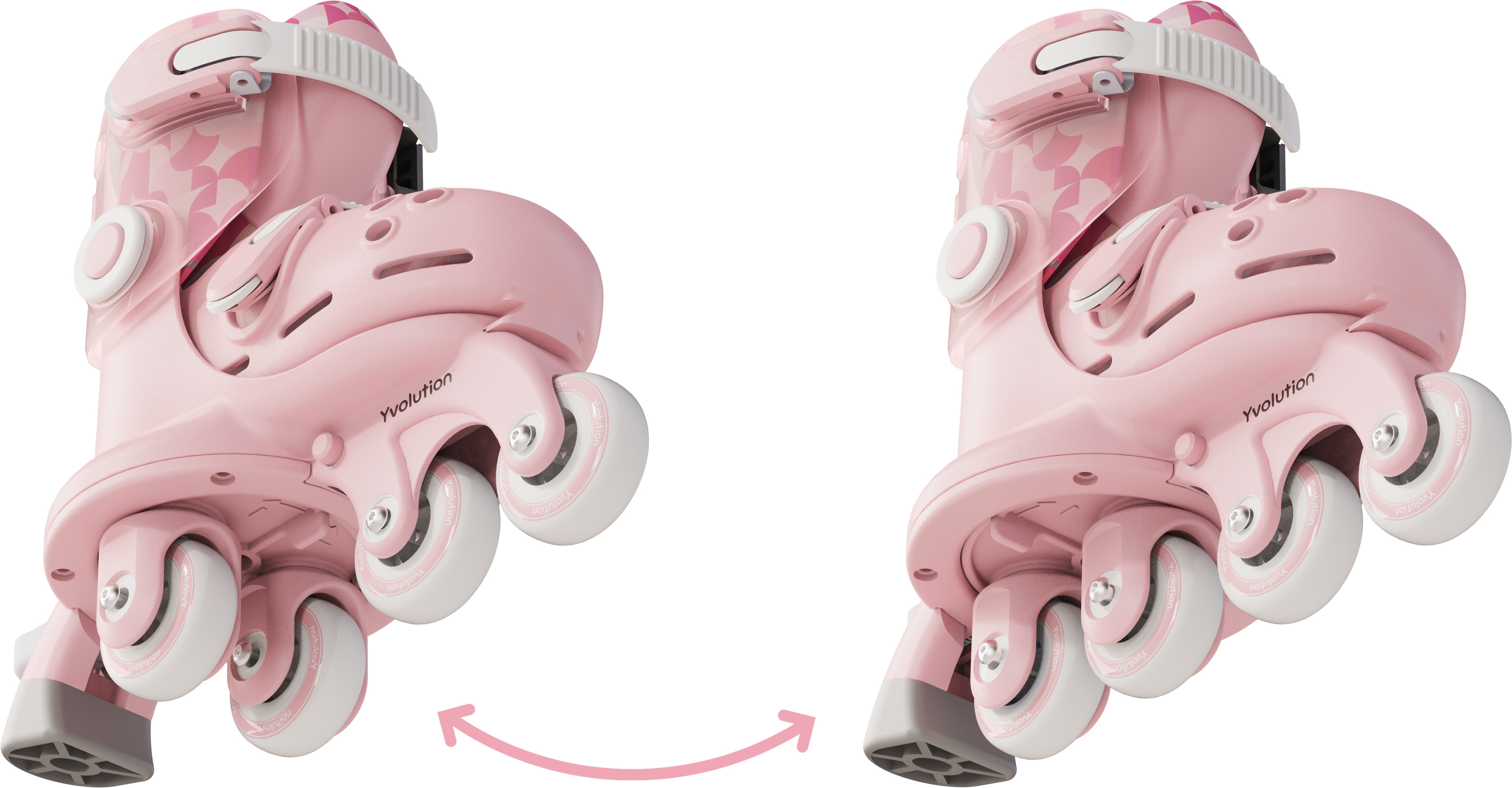 Роликовые коньки Yvolution Twista, размер 30-34, розовый фото 9