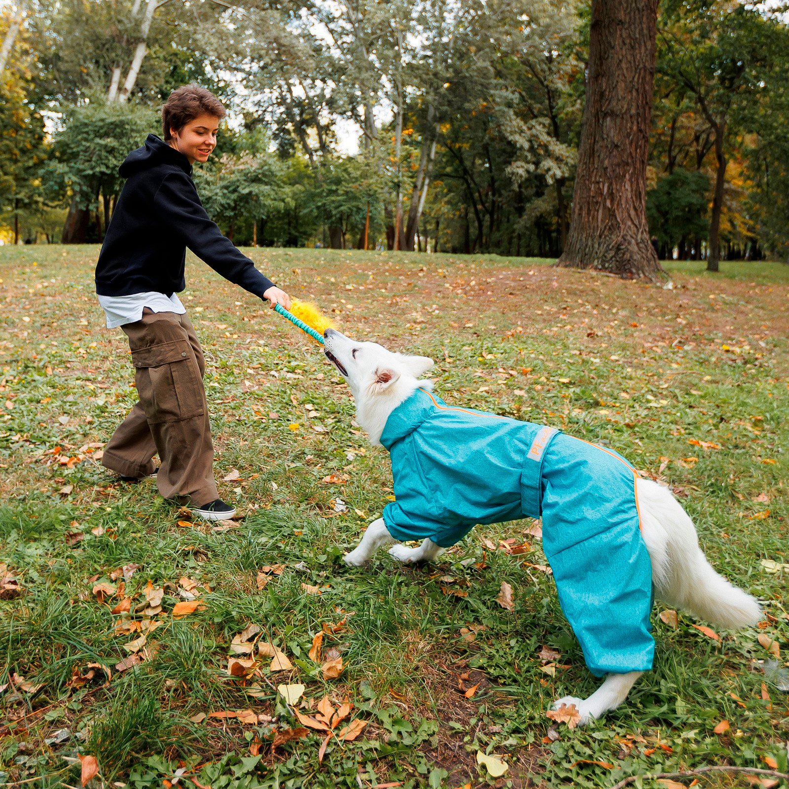 Комбинезон для собак Pet Fashion Rain размер 7XL бирюзовый фото 7