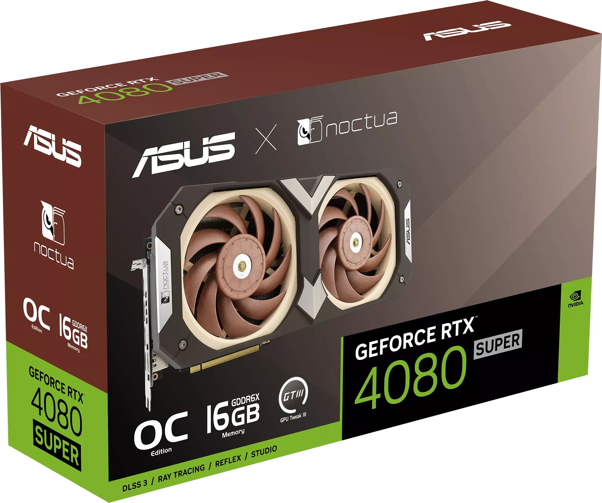 Видеокарта ASUS GeForce RTX 4080 SUPER 16GB GDDR6X OC RTX4080S-O16G-NOCTUA фото 13