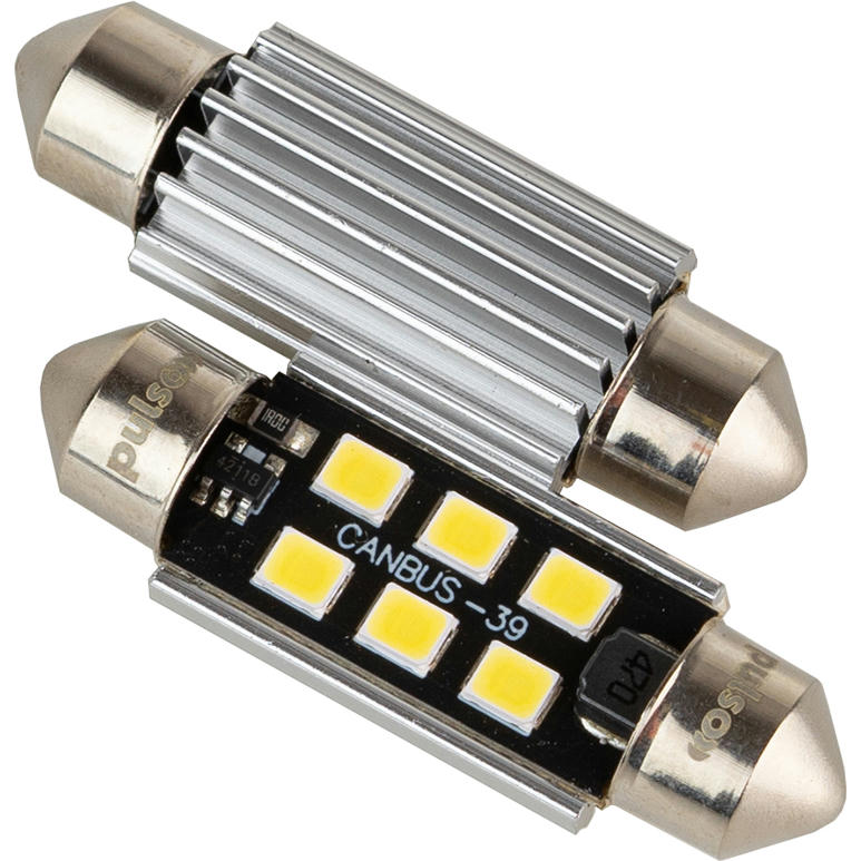 Лампа PULSO софітна LED C5W 39mm Canbus 6SMD-2835 12V 2.9W 315lm White (LP-39C5W)фото2