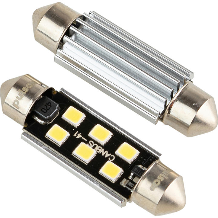 Лампа PULSO софітна LED C5W 41mm Canbus 6SMD-2835 12V 2.9W 315lm White (LP-41C5W)фото2