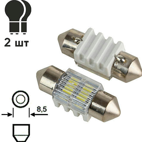 Лампа PULSO софітна LED SV8,5 T11x31mm 2SMD-5730 9-18V 80lm (LP-64031)фото3