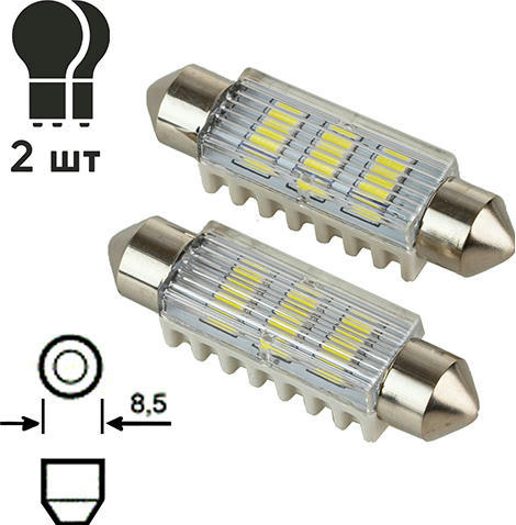 Лампа PULSO софітна LED SV8,5 T11x41mm 6SMD-5730 9-18V 100lm (LP-64041)фото3
