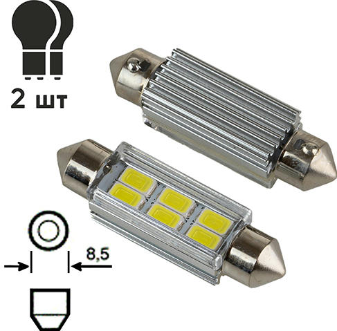 Лампа PULSO софітна LED SV8,5 T11x41mm 6SMD-5730 9-18V 130lm (LP-62041)фото3