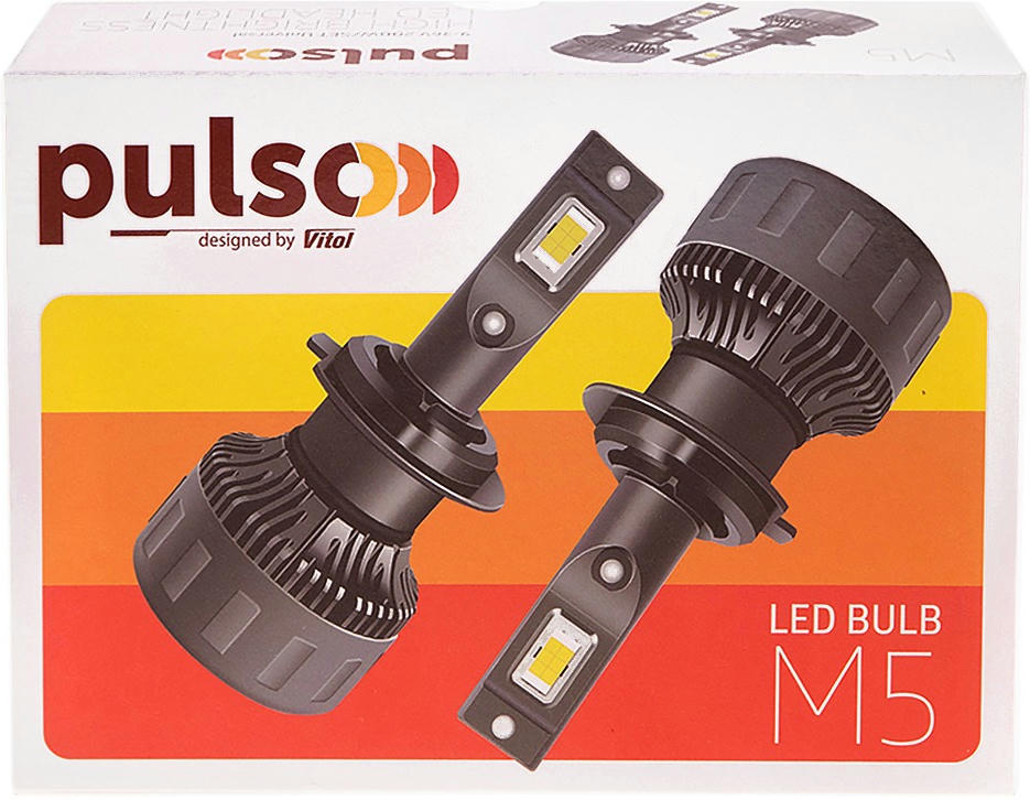 Лампы PULSO M5/H4 LED-chips CSP 9-16V 2*70W 16000lm (M5-H4) фото 5