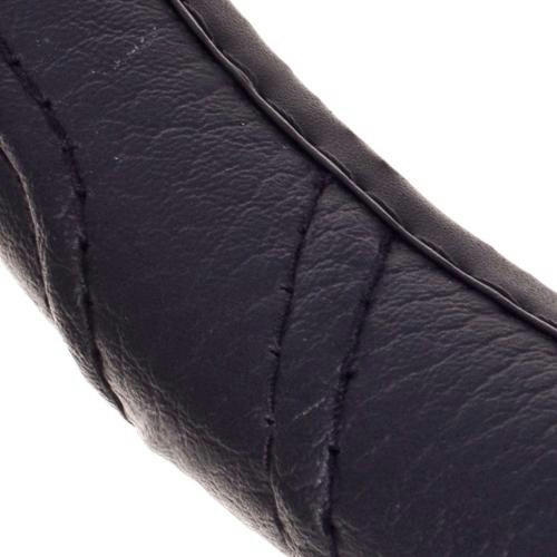 Чохол на кермо Vitol L зі шкірозамінника з чорний ниткою Чорний (16280B_L)фото3