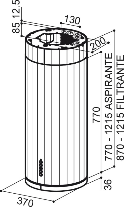 Вытяжка Faber Corinthia Isola Ev8+ Dg Matt/Concrete A37 (110.0456.220) фото 