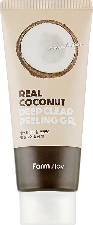 Пилинг-гель для лица FarmStay Real Coconut Deep Clear Peeling Gel с экстрактом кокоса 100мл фото 2
