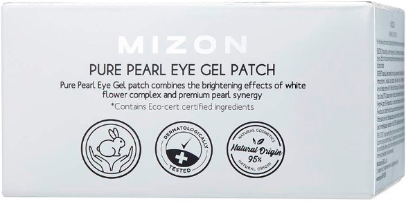 Патчи гидрогелевые Mizon Pure Pearl Eye Gel Patch с экстрактом жемчуга 60шт фото 3