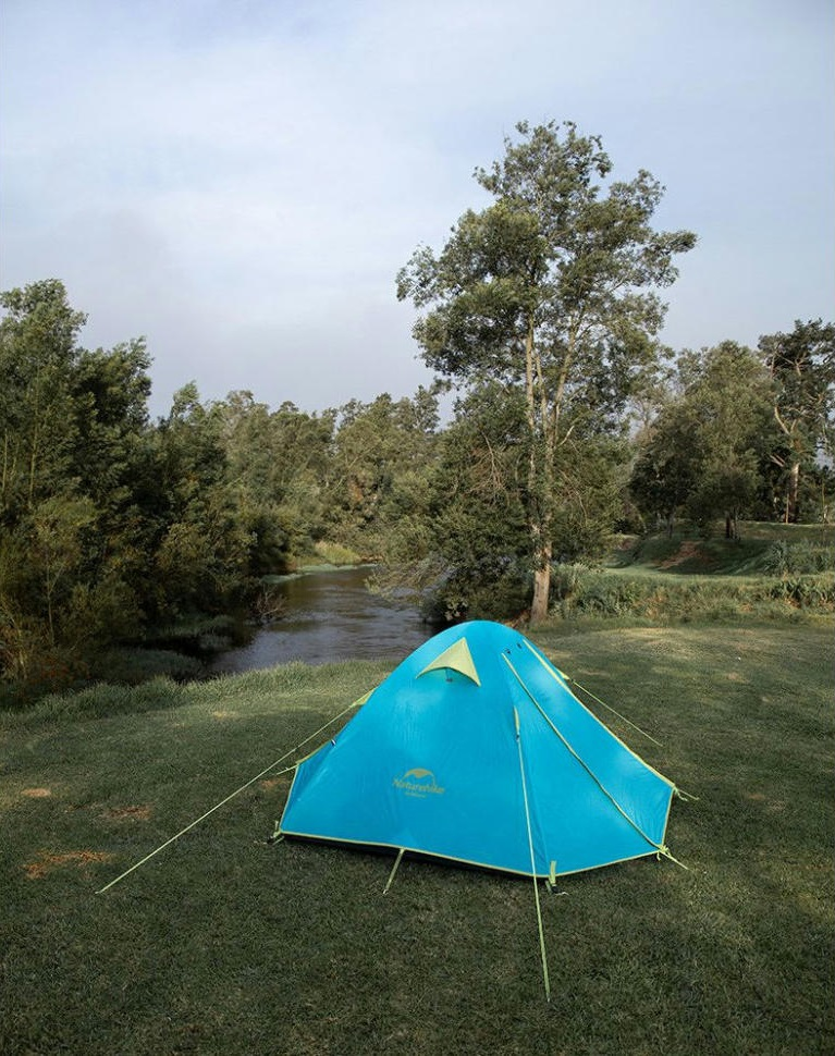Палатка двухместная Naturehike P-Series NH18Z022-P, 210T/65D, голубой фото 4