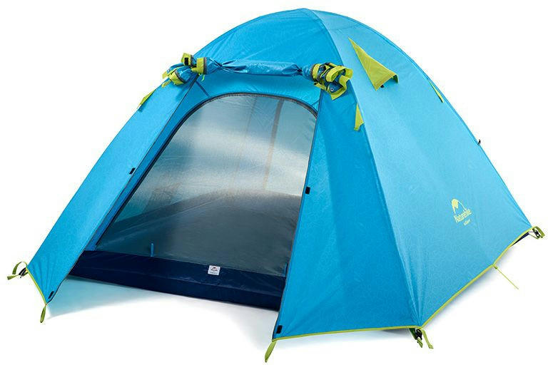 Палатка двухместная Naturehike P-Series NH18Z022-P, 210T/65D, голубой фото 2