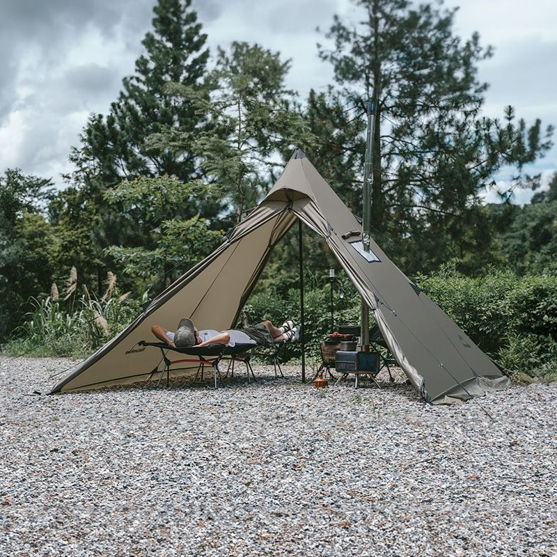 Палатка с острой верхушкой Naturehike CNK2300ZP025, коричневая фото 6