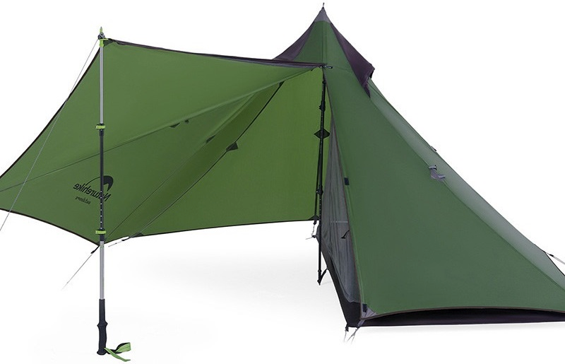 Палатка сверхлегкая с острой верхушкой Naturehike NH17T030-L, темная зеленая фото 2