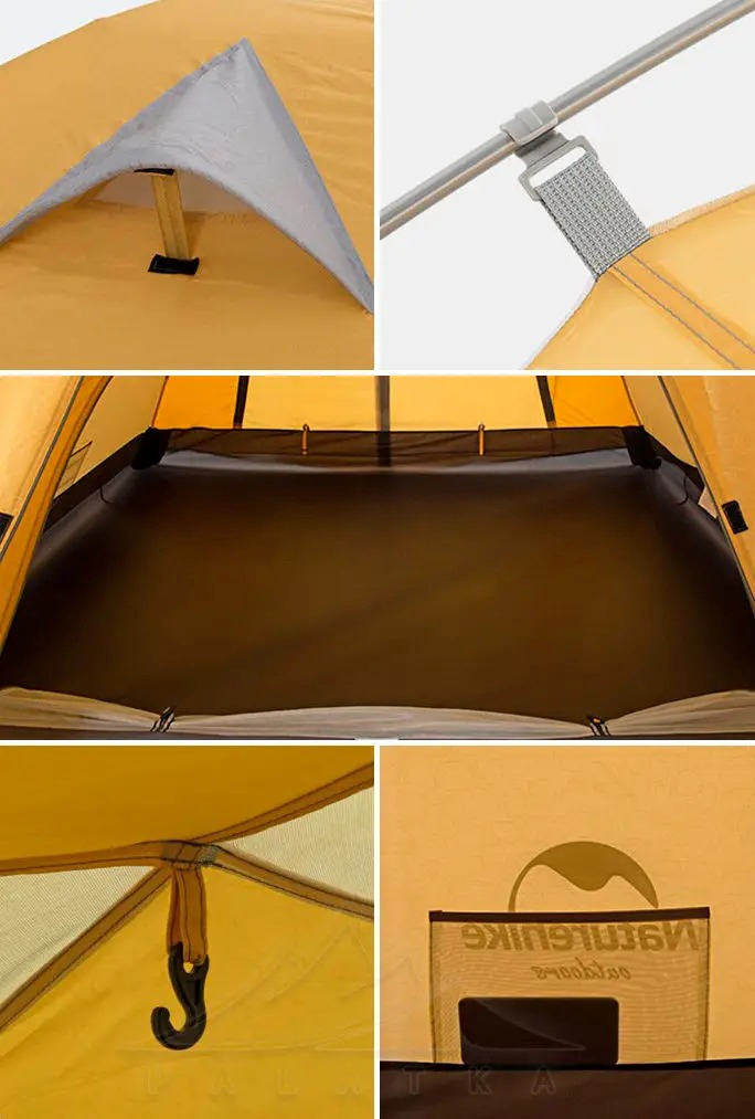 Палатка трехместная Naturehike P-Series CNK2300ZP028, темная оливковая фото 2