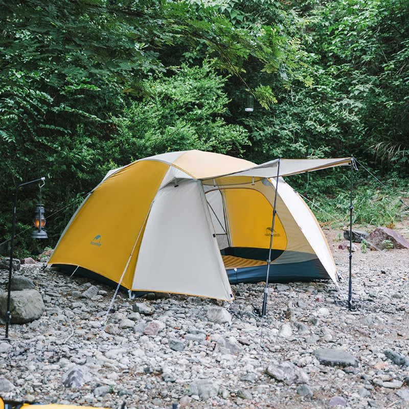 Палатка трехместная Naturehike CNK2300ZP024, желтая фото 3