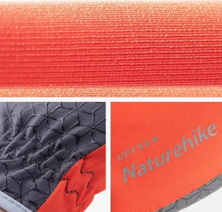 Перчатки нескользкие трикотажные Naturehike NH21FS035, размер L, оранжевые фото 4