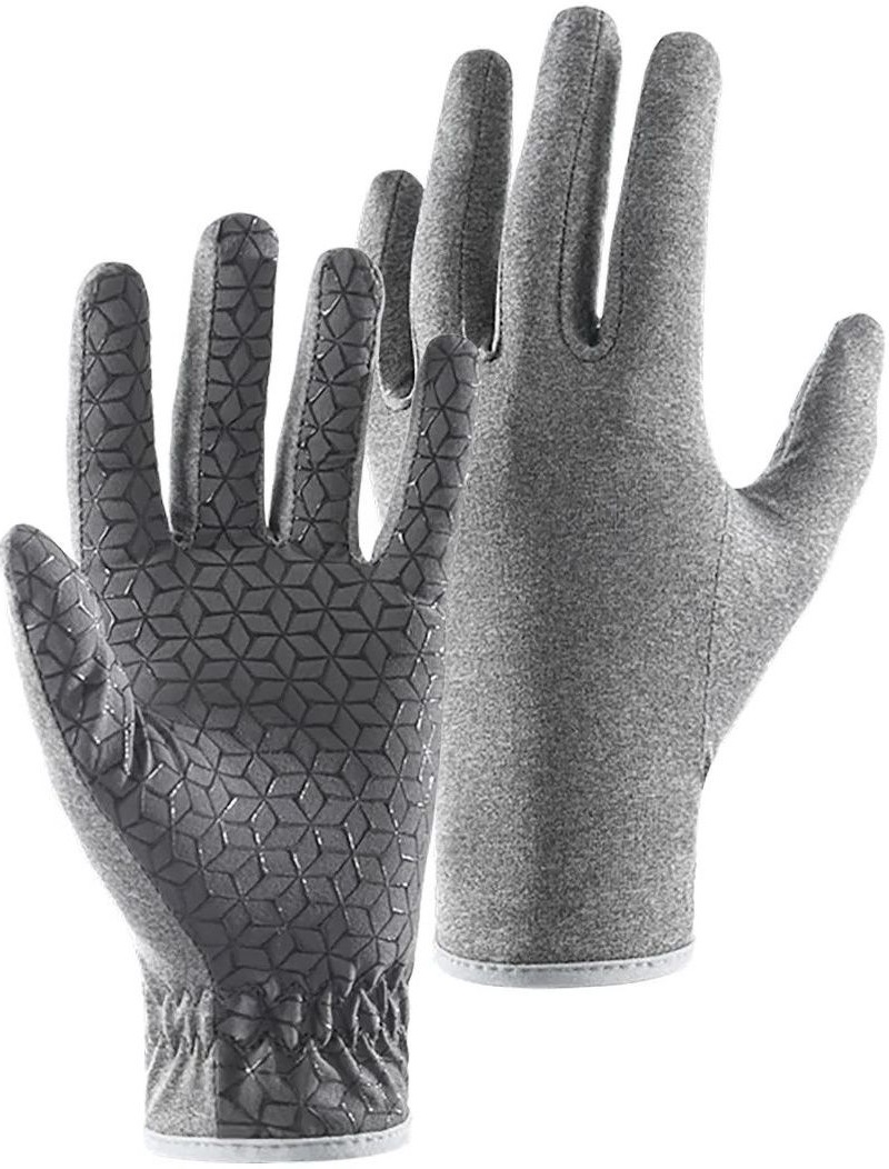 Перчатки нескользкие трикотажные Naturehike NH21FS035, размер XL, серые фото 2