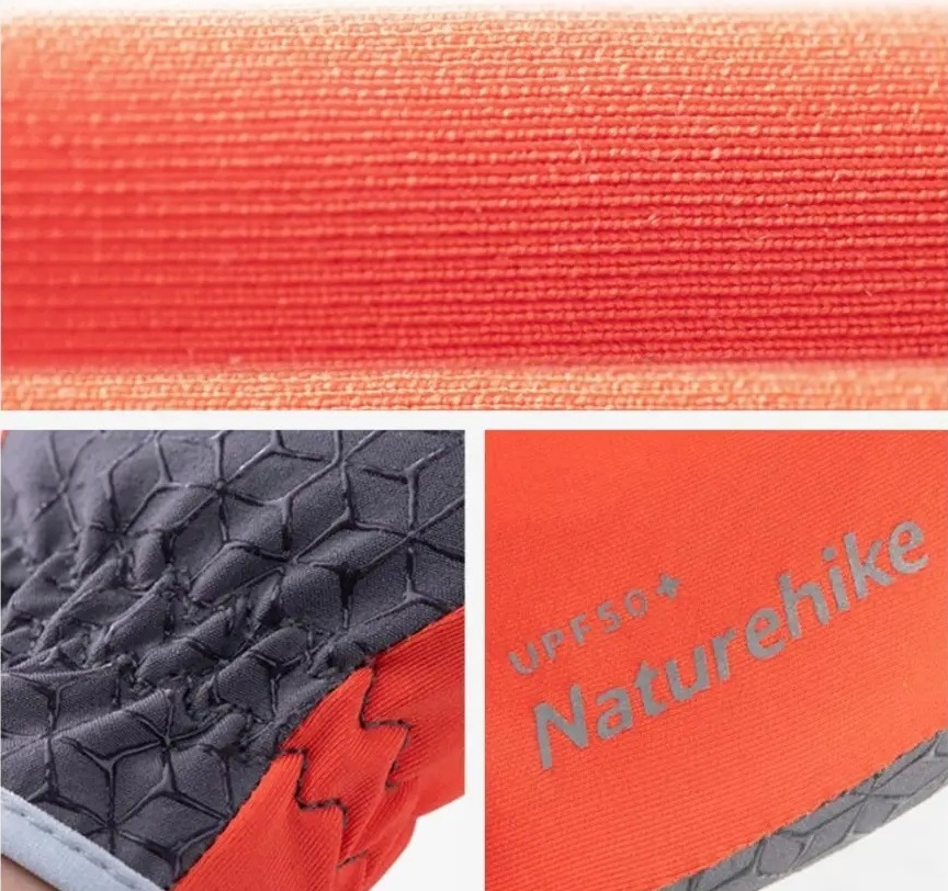 Перчатки нескользкие трикотажные Naturehike NH21FS035, размер М, оранжевые фото 2