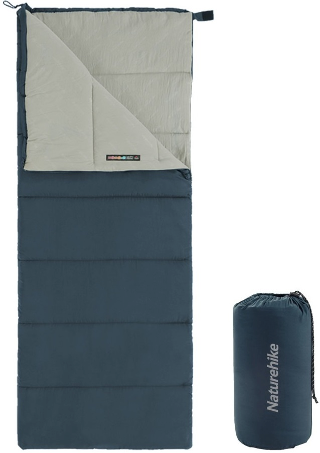 Спальный мешок Naturehike F150 NH22MSD05, левый, темно-голубой фото 2