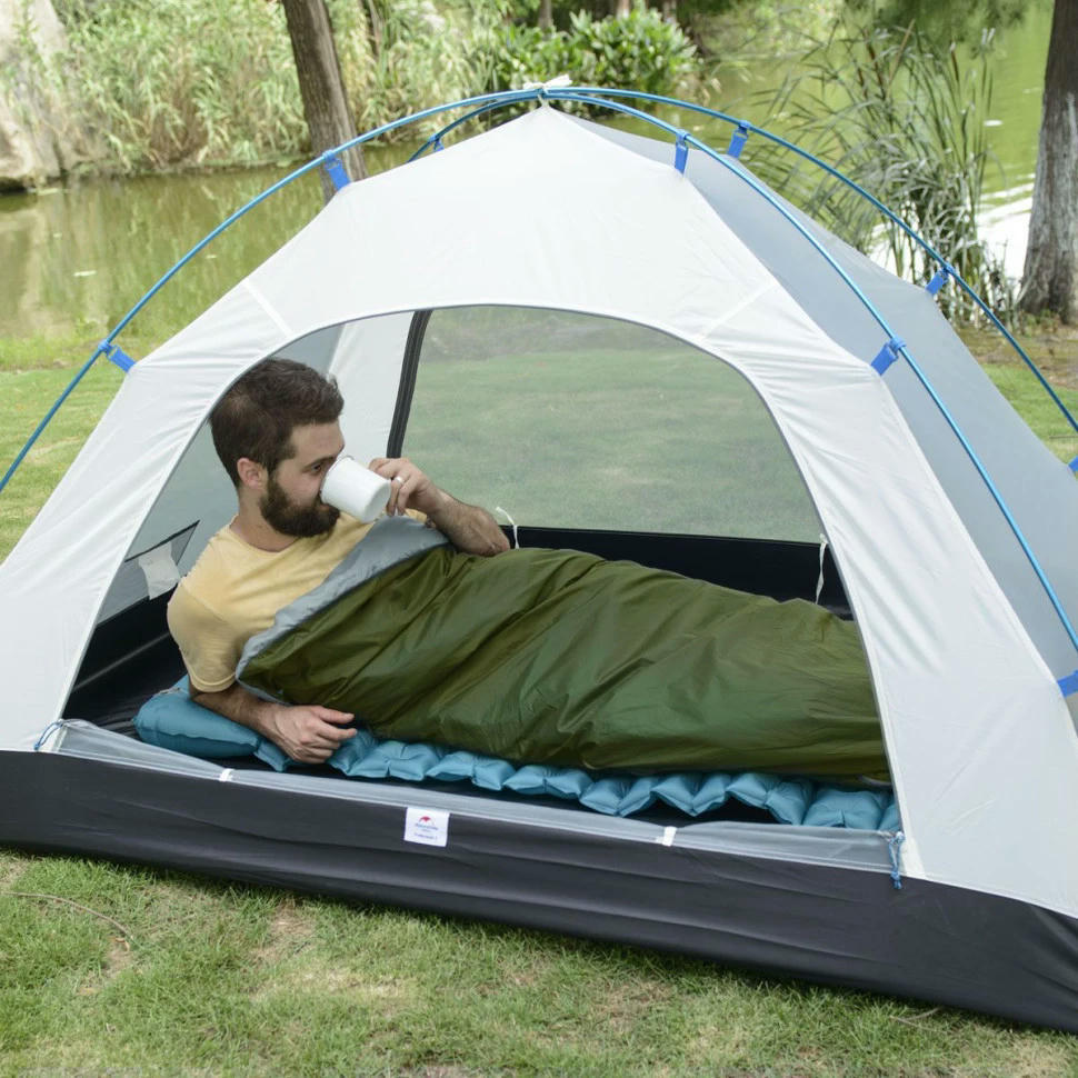 Спальник надлегкий Naturehike LW180 NH21MSD04 лівий, (15°C), pp M, темно-зеленийфото4