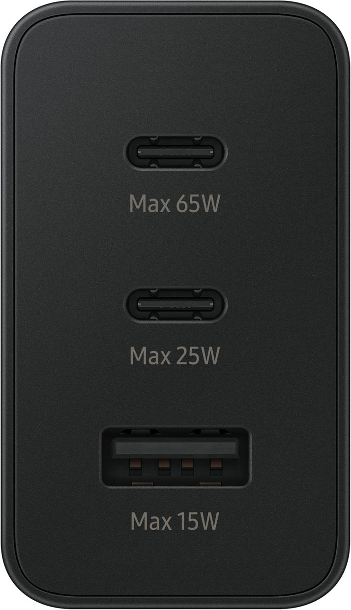 Сетевое зарядное устройство Samsung 65Вт 2xUSB-С PD PPS/USB-A Black (EP-T6530NBEGEU) фото 3