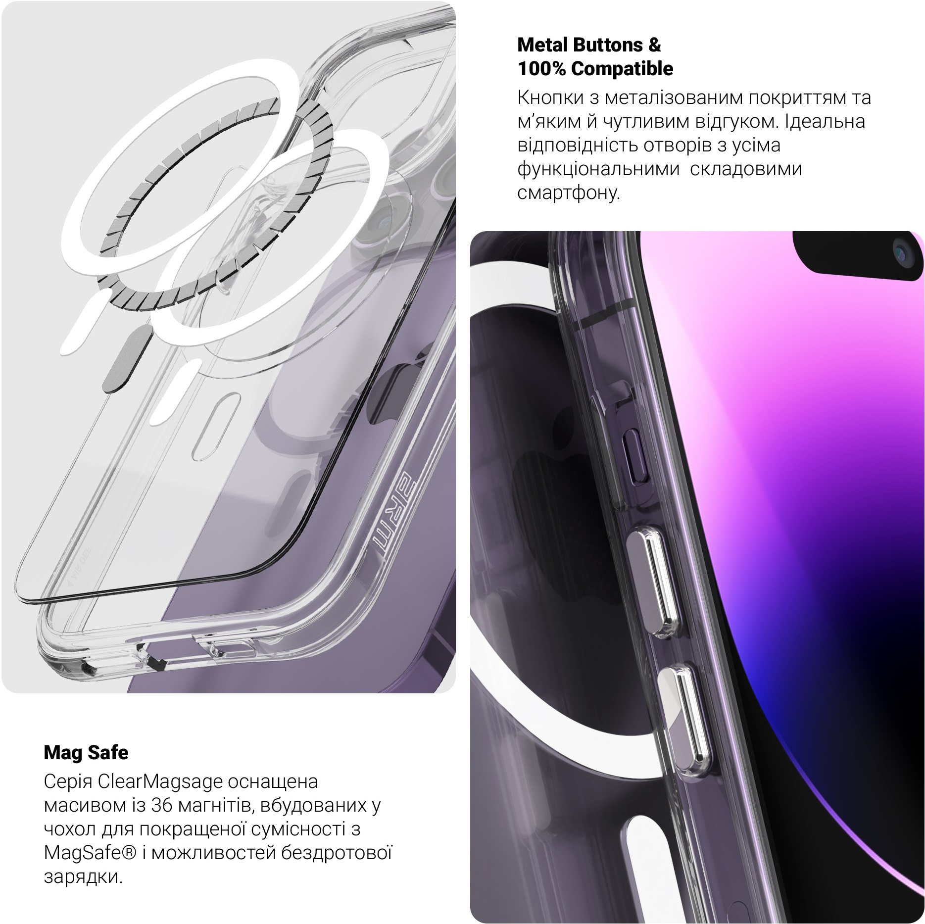 Чехол ArmorStandart Clear Magsafe для Apple iPhone 15 Pro Max Tansparent (ARM71052) фото 6