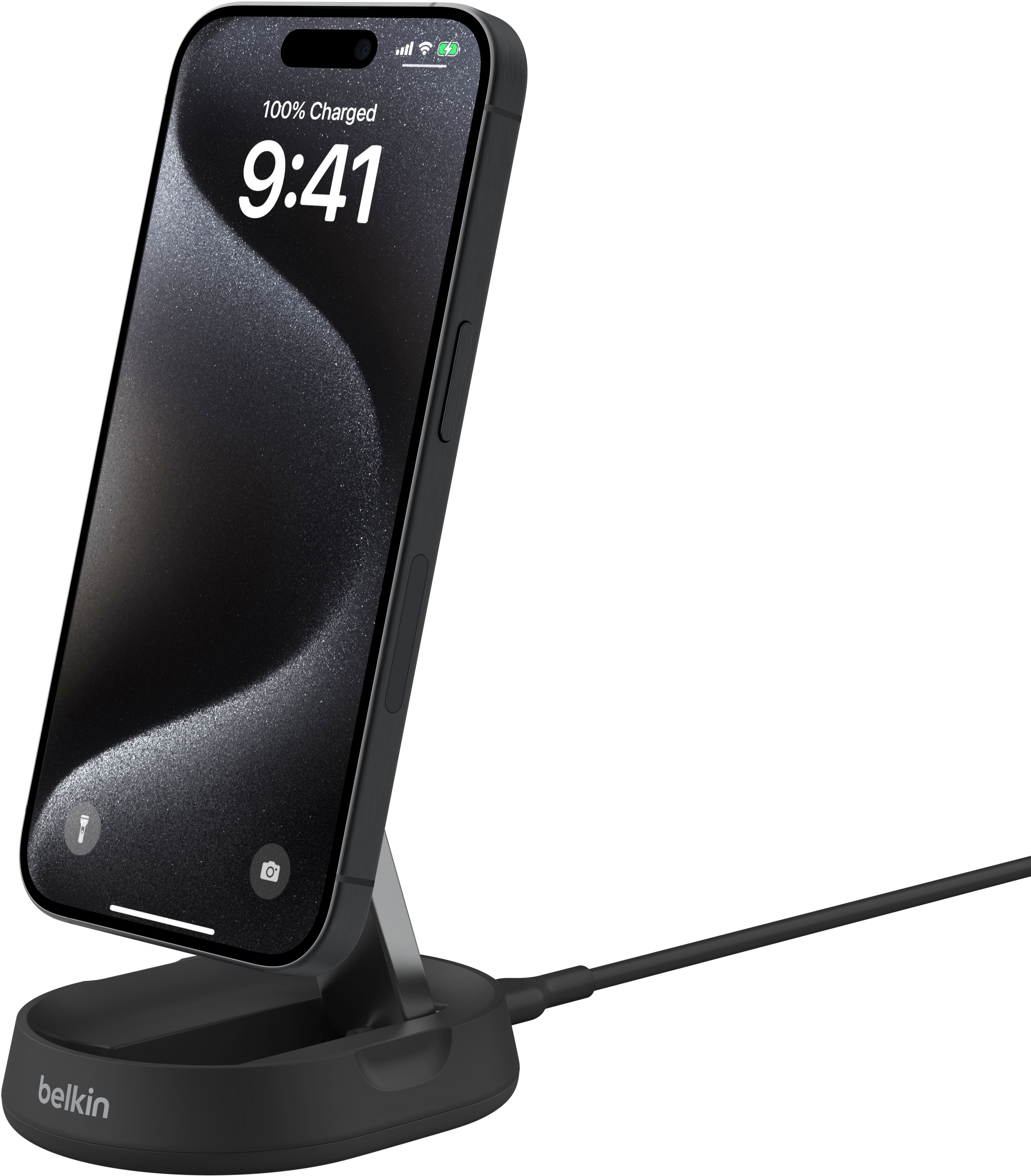Беспроводное зарядное устройство Belkin 15Вт Magnetic Stand Qi2 Black (WIA008VFBK) фото 7