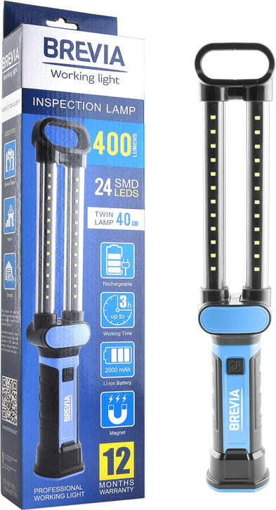 Фонарь инспекционный Brevia LED 24SMD 400lm 2000mAh+microUSB (11370) фото 2