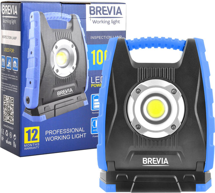 Фонарь инспекционный Brevia LED 10W COB 1000lm 4400mAh Power Bank type-C (11410) фото 2