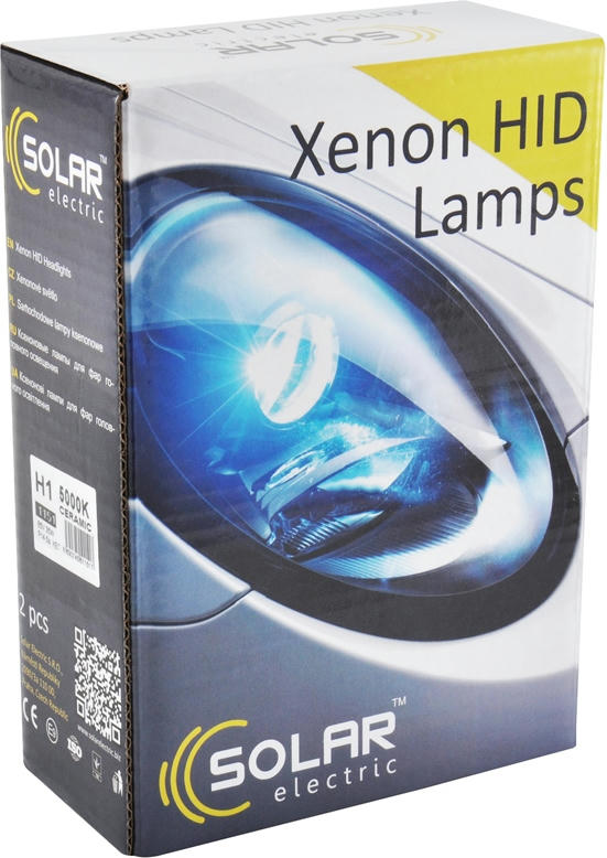 Лампа Solar ксеноновая H1 Ceramic 5000K85V35W P14.5s KET 2шт (1151) фото 3