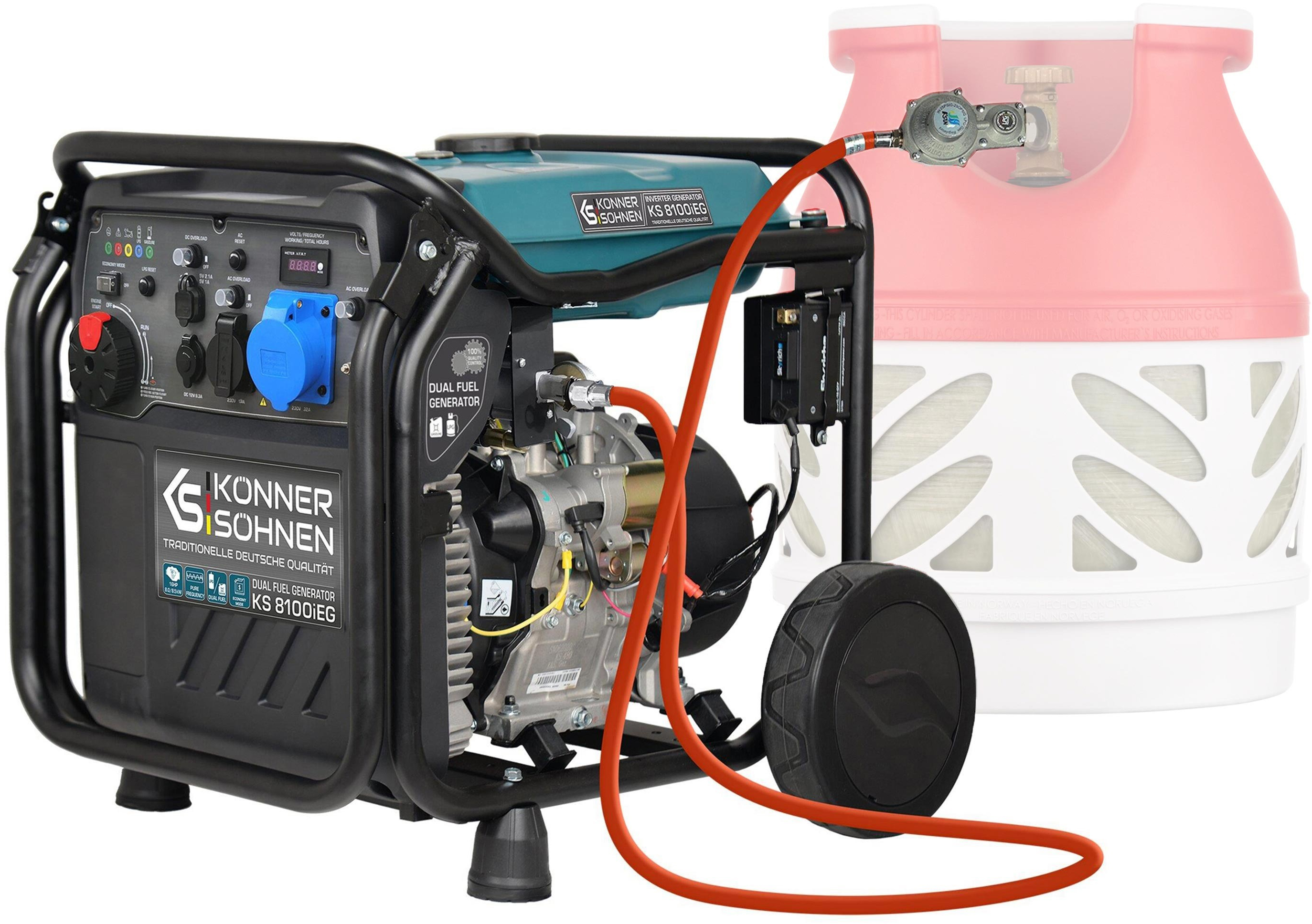 Генератор газо-бензиновий інверторний Konner&Sohnen KS8100IEG, 230В, 8кВт(KS8100IEG)фото18