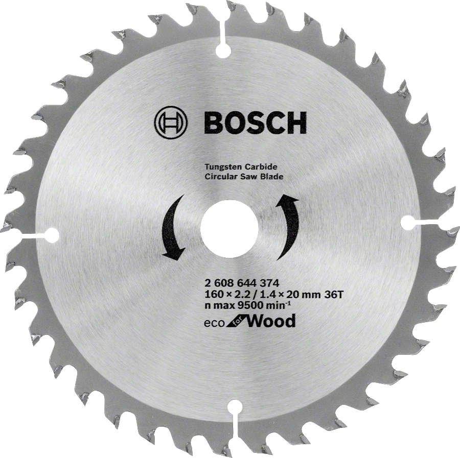 Диск пиляльний Bosch Bosch Eco for Wood 160x2.2x20-36T (2.608.644.374)фото2