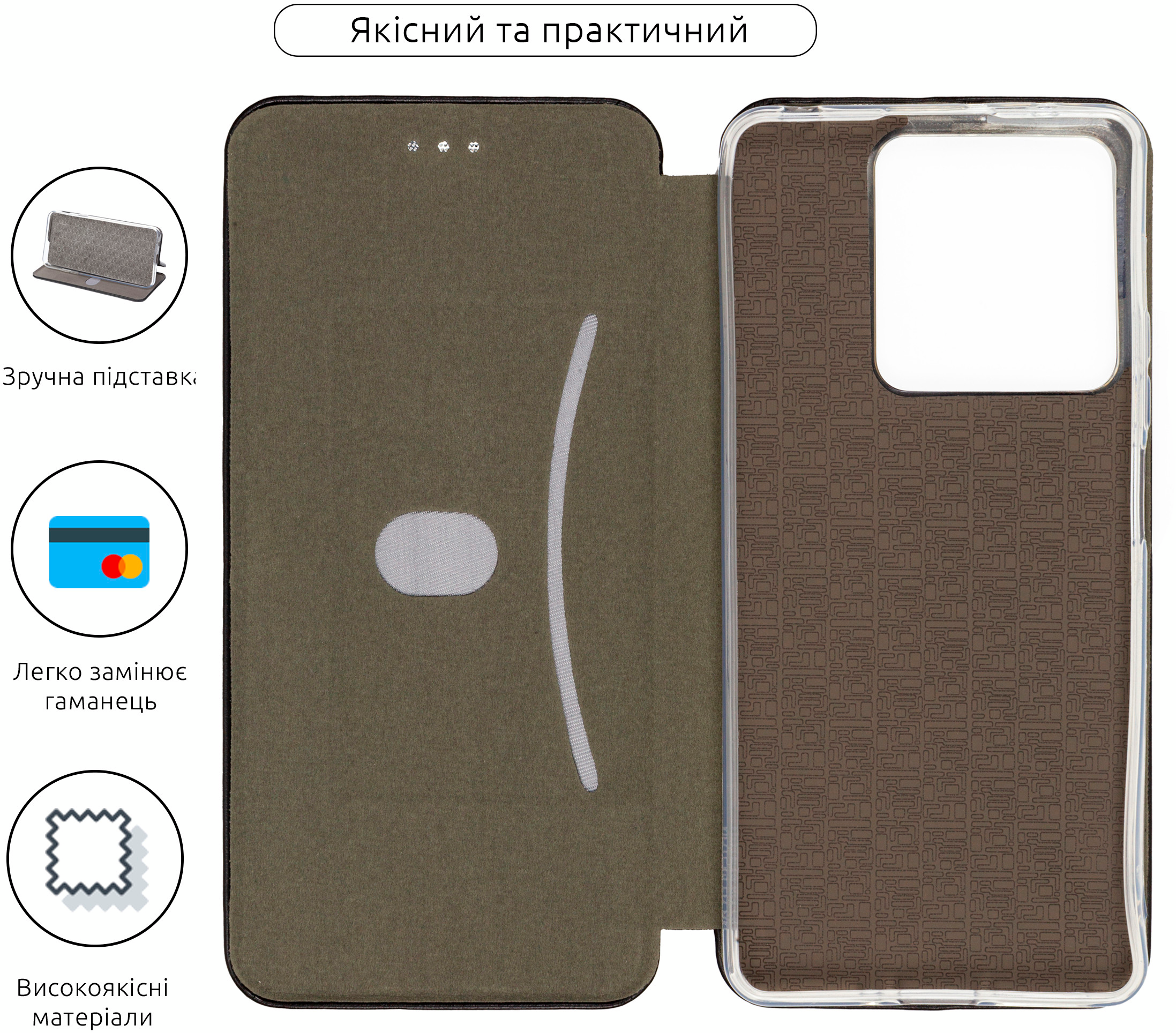 Чехол-книжка ArmorStandart G-Case для Xiaomi Redmi Note 13 5G Black (ARM71886) фото 3