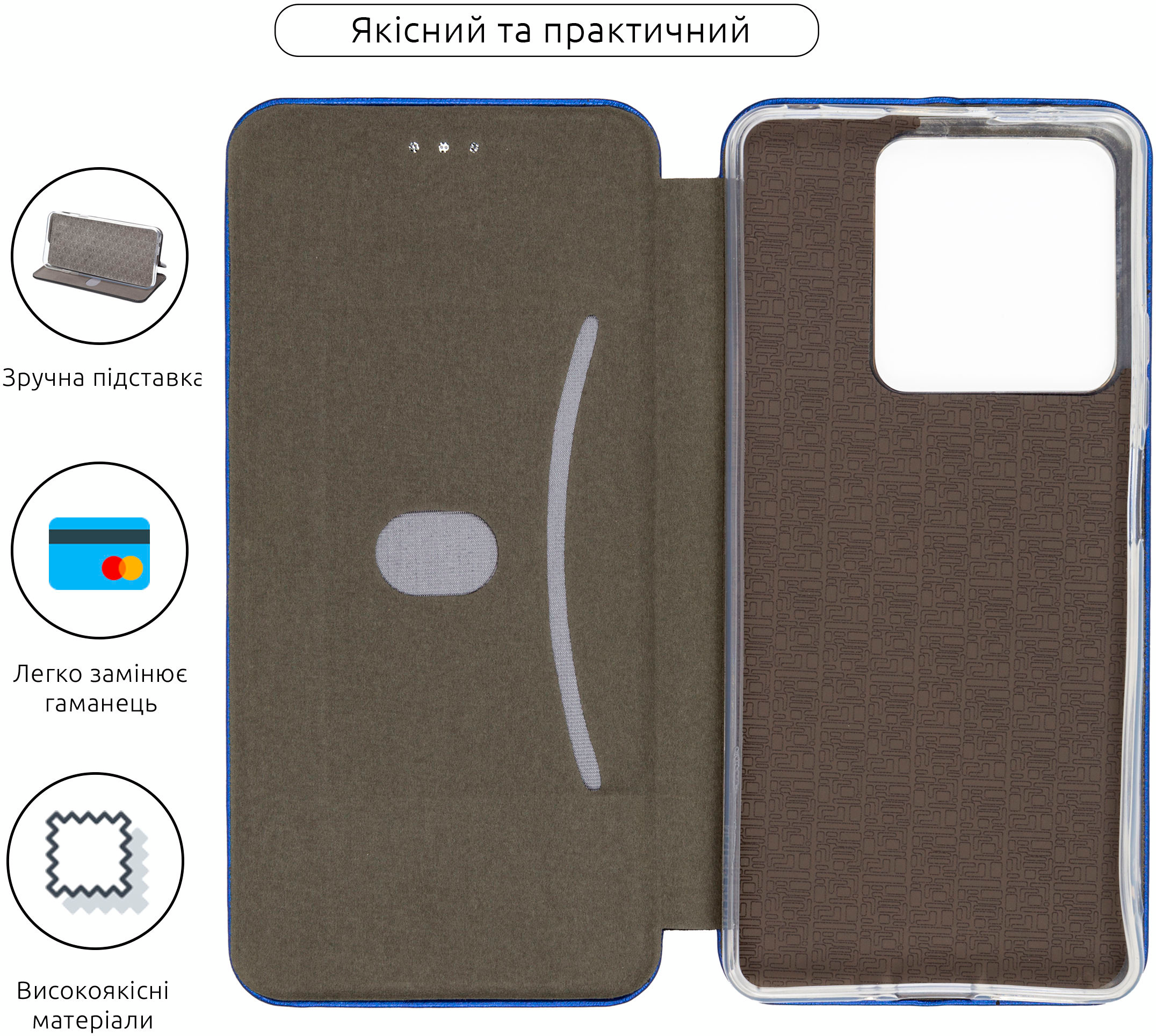 Чехол-книжка ArmorStandart G-Case для Xiaomi Redmi Note 13 5G Blue (ARM71885) фото 3
