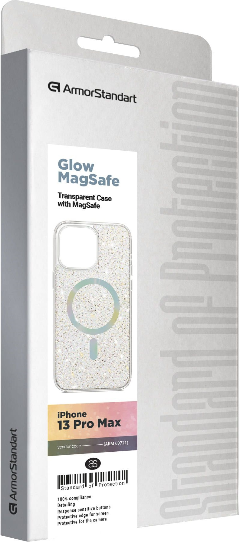 Чохол ArmorStandart Glow Magsafe для Apple iPhone 13 Pro Max Transparent (ARM69721)фото2