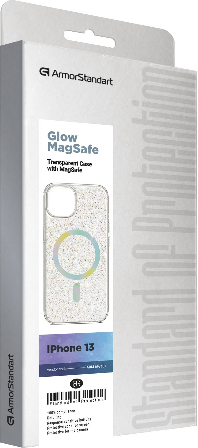 Чехол ArmorStandart Glow Magsafe для Apple iPhone 13 Transparent (ARM69719) фото 2