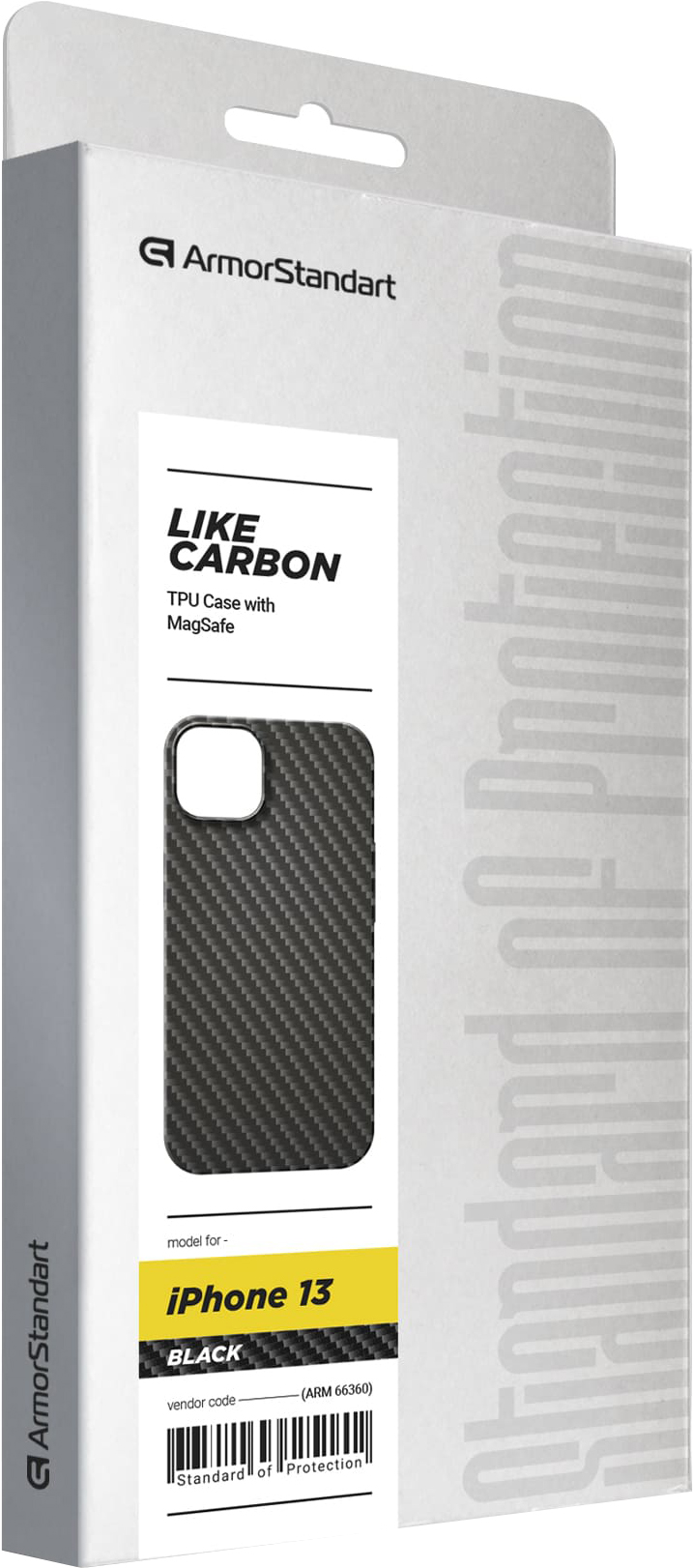 Чехол ArmorStandart LikeCarbon MagCase для Apple iPhone 13 Black (ARM66360) фото 2