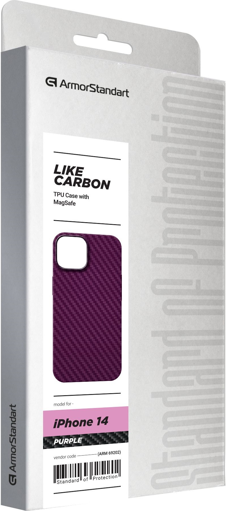 Чехол ArmorStandart LikeCarbon MagCase для Apple iPhone 14 Purple (ARM69202) фото 2