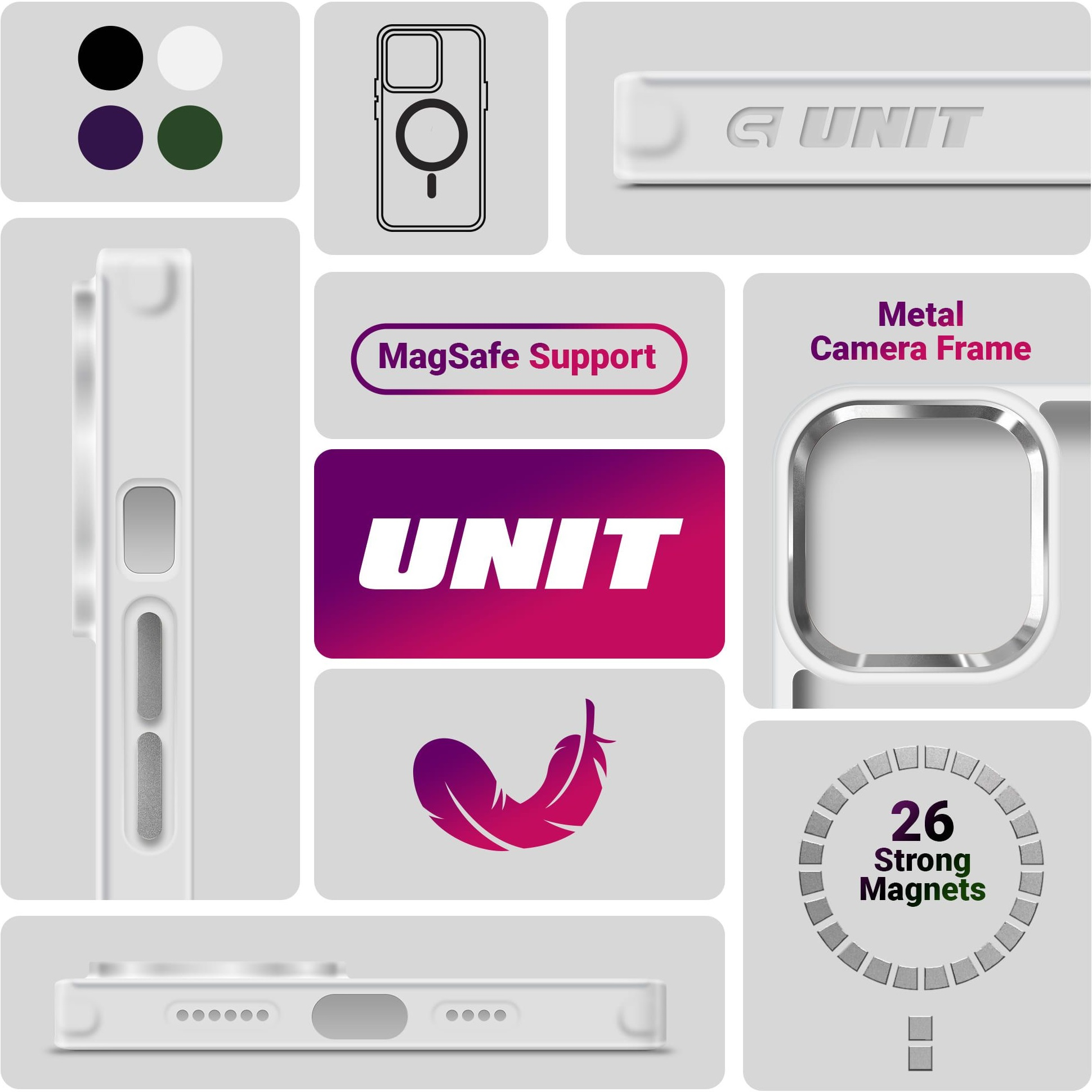 Чохол ArmorStandart Unit MagSafe для Apple iPhone 12/12 Pro Pink (ARM75225)фото5