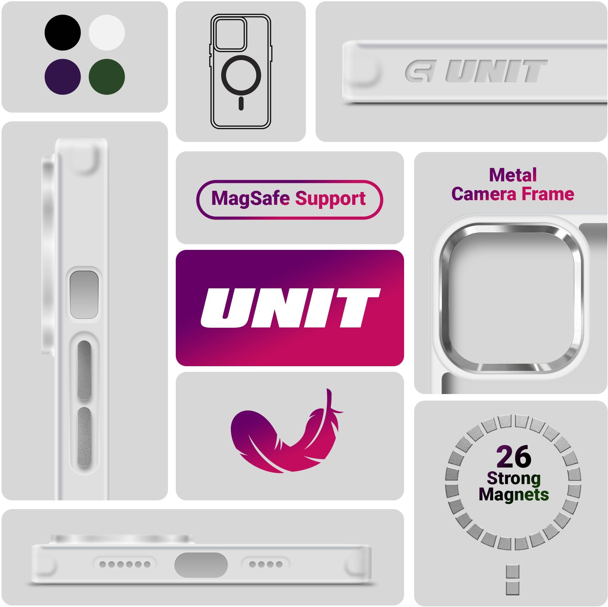 Чохол ArmorStandart Unit MagSafe для Apple iPhone 13 Pro Matte Clear Silver (ARM70463)фото7