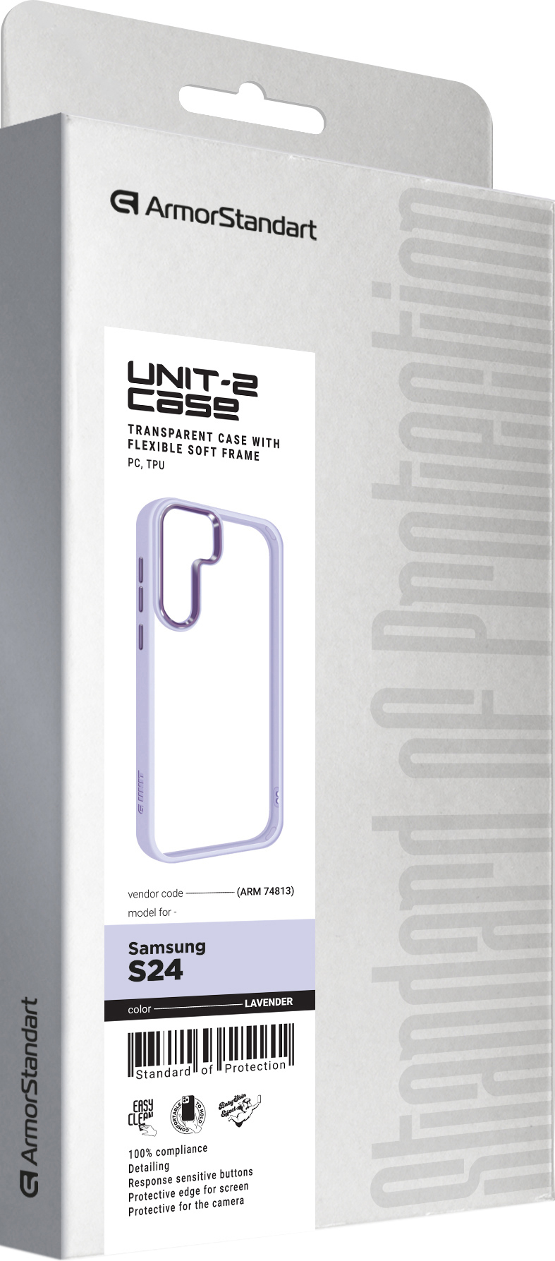 Чохол ArmorStandart UNIT2 для Samsung S24 Lavender (ARM74813)фото2