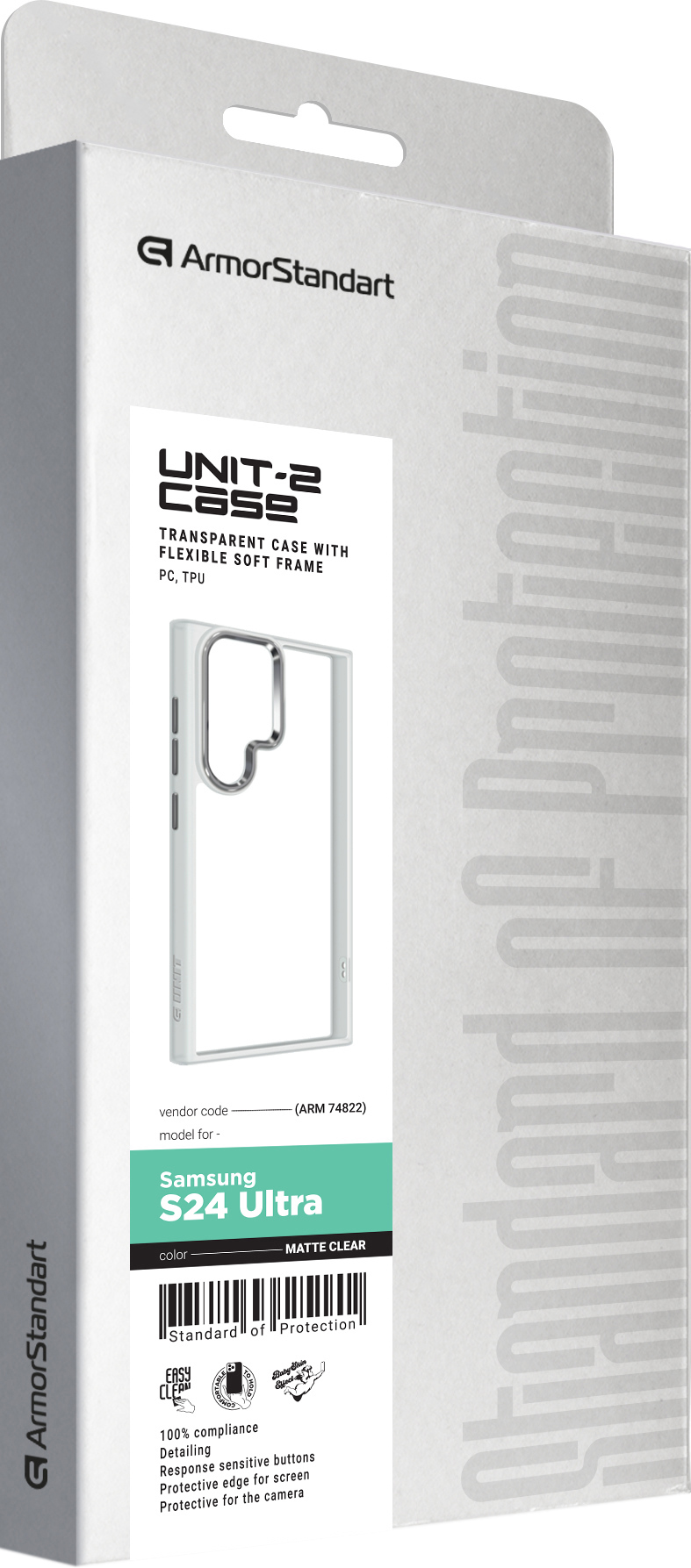 Чохол ArmorStandart UNIT2 для Samsung S24 Ultra Matte Clear (ARM74822)фото2