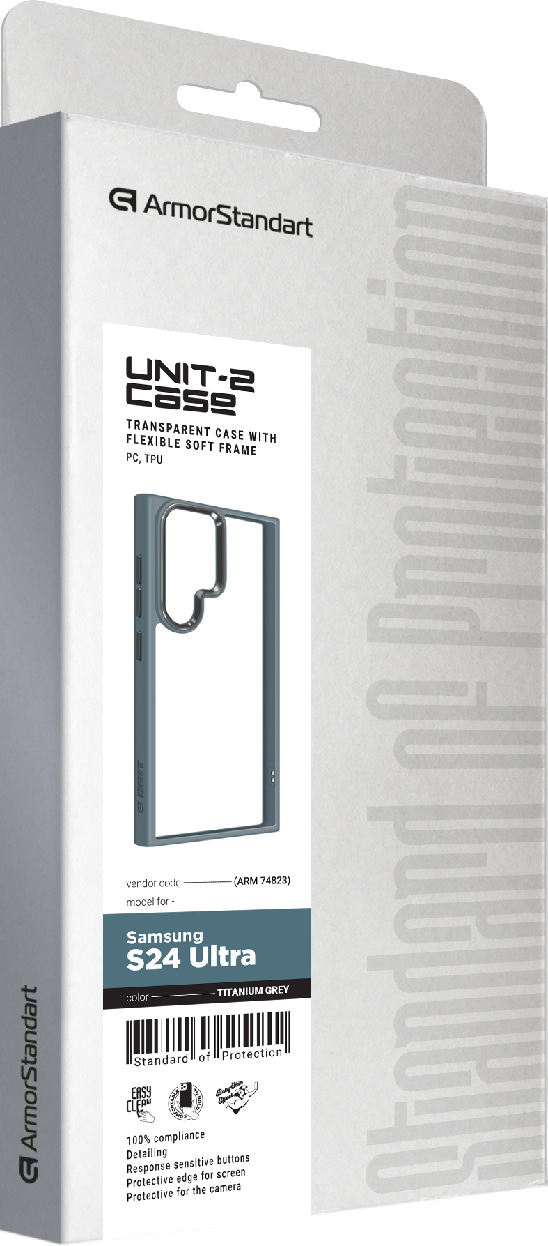 Чохол ArmorStandart UNIT2 для Samsung S24 Ultra Titanium Grey (ARM74823)фото2