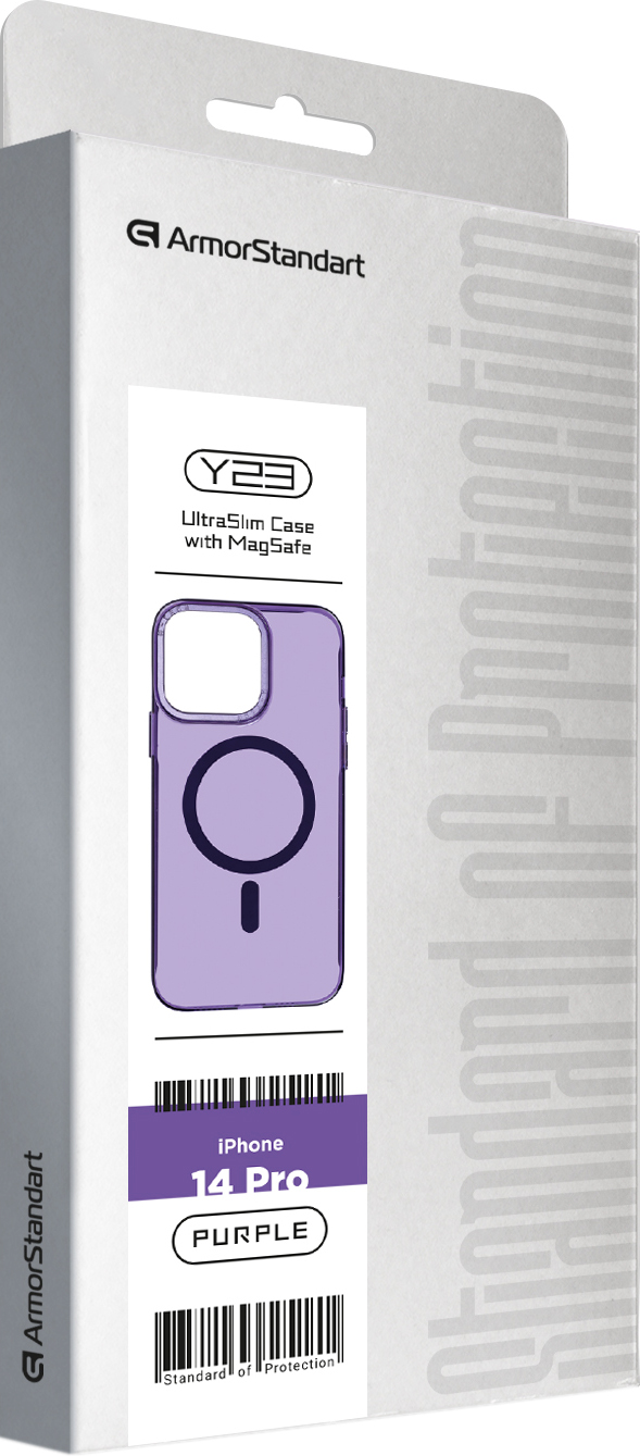 Чохол ArmorStandart Y23 MagSafe для Apple iPhone 14 Pro Transparent Purple (ARM68332)фото2