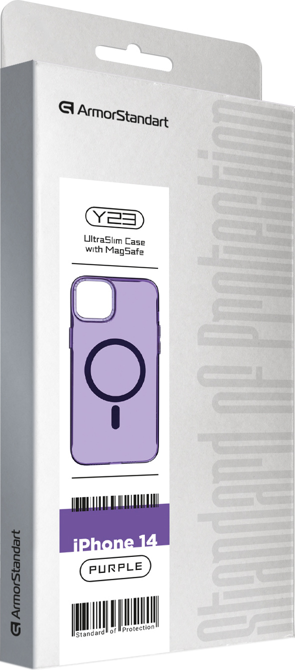 Чохол ArmorStandart Y23 MagSafe для Apple iPhone 14 Transparent Purple (ARM68329)фото2