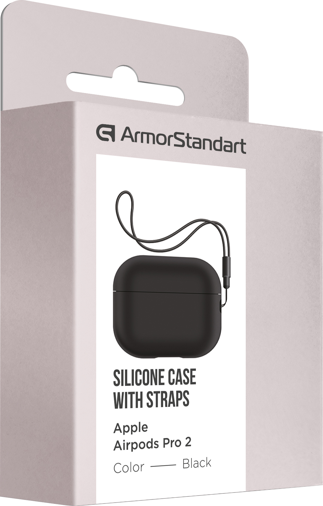 Чехол ArmorStandart Silicone Case with straps для Apple Airpods Pro 2 Black (ARM68608) фото 3