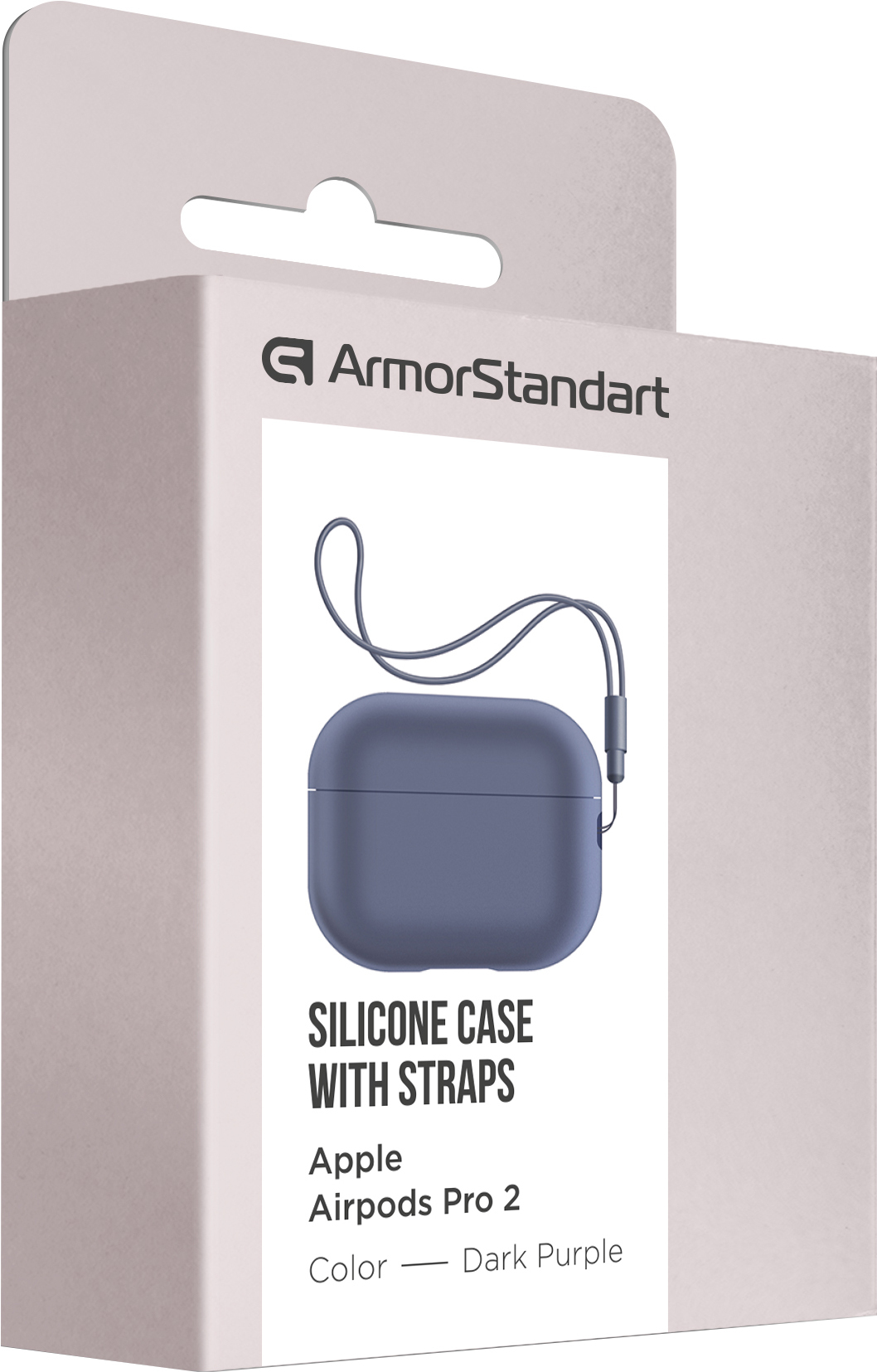 Чехол ArmorStandart Silicone Case with straps для Apple Airpods Pro 2 Dark Purple (ARM68611) фото 