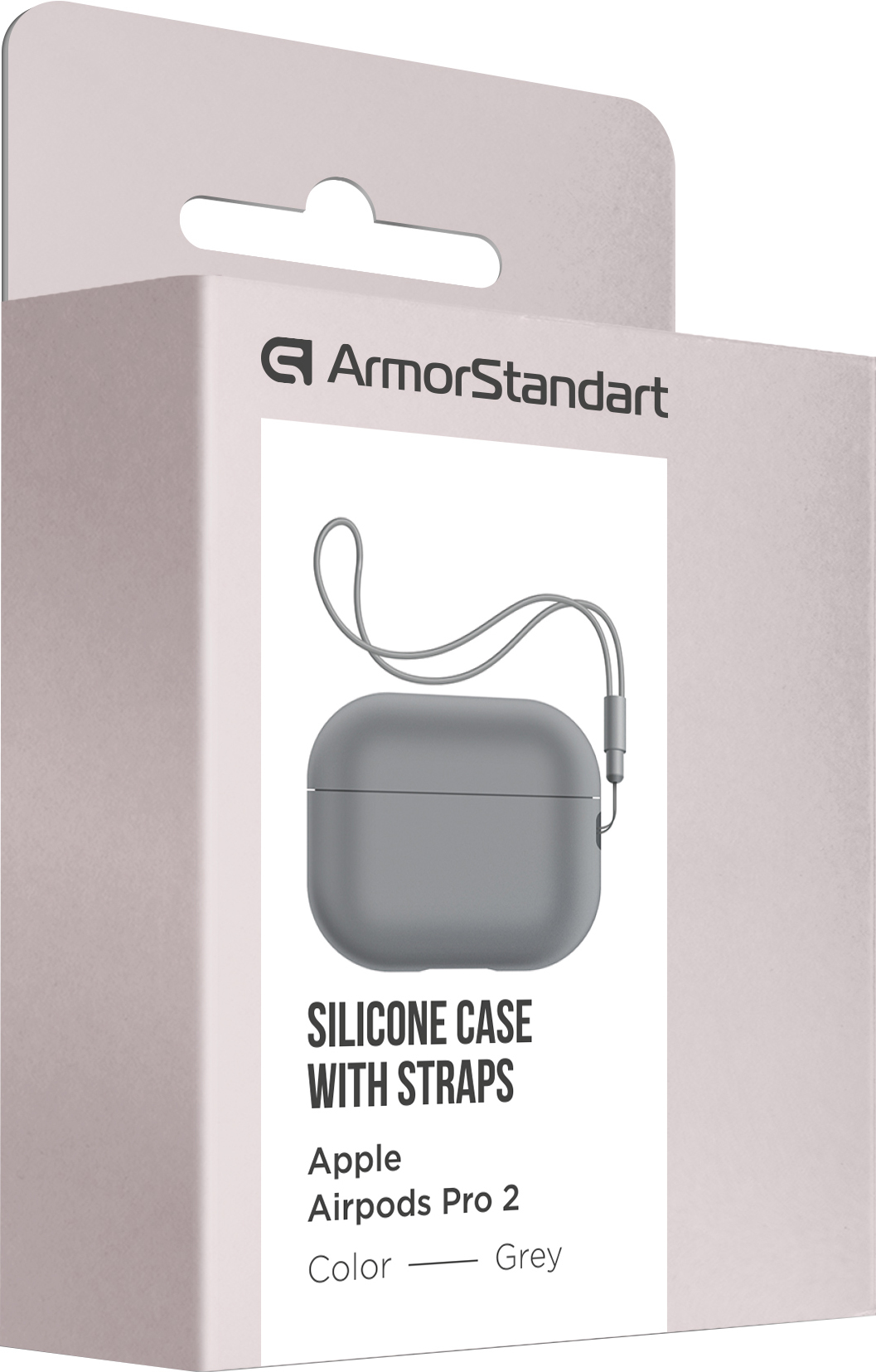 Чехол ArmorStandart Silicone Case with straps для Apple Airpods Pro 2 Grey (ARM68610) фото 3